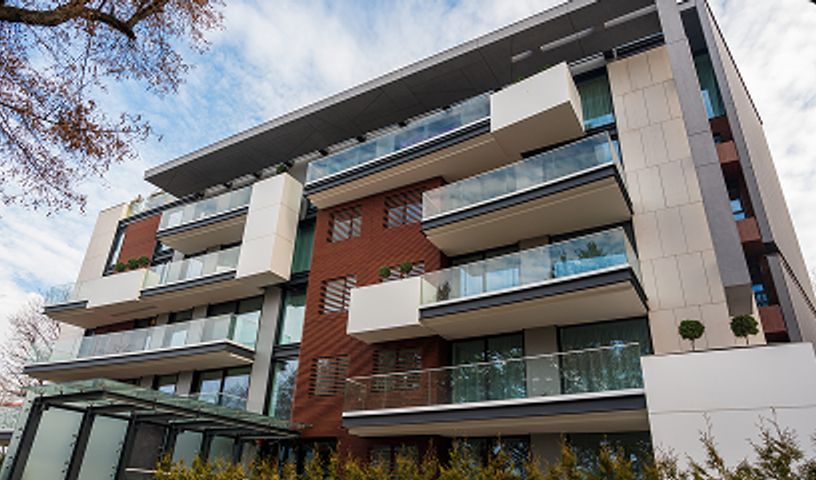 Modern apartment building