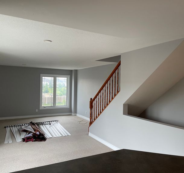 Freshly painted basement