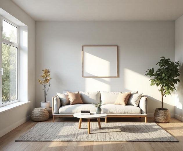 Bright interior room with freshly painted walls in Kanata home