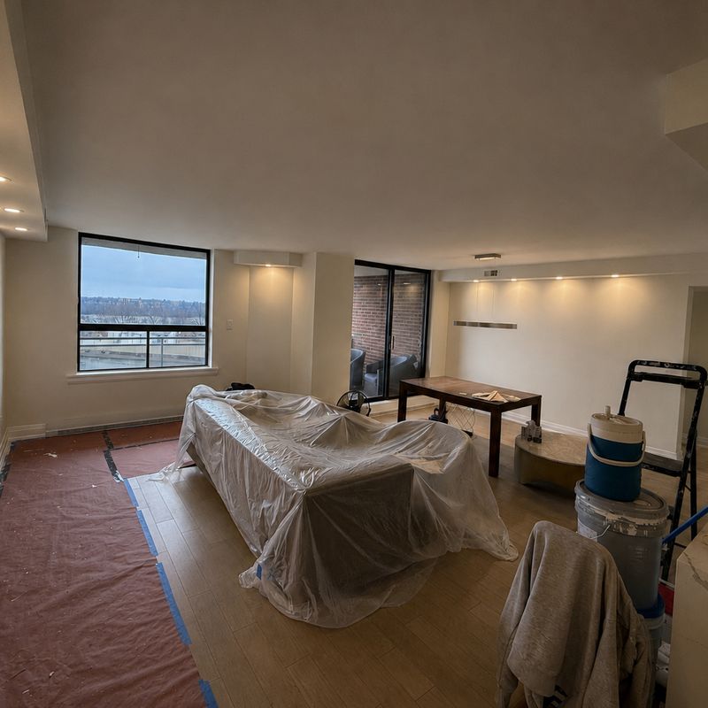 Before interior condo painting project in Ottawa