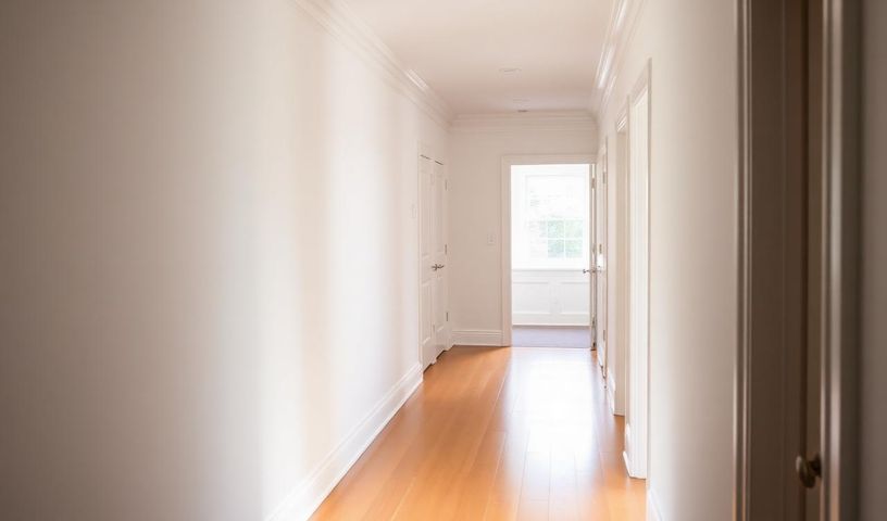Repainted ceiling and hallway in an Ottawa home