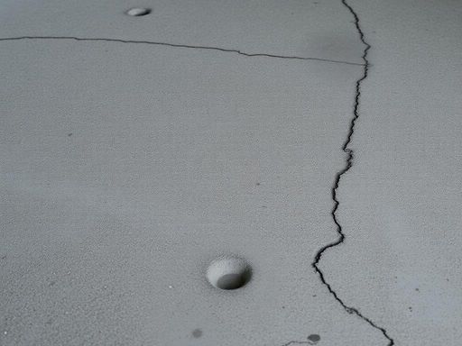 Dusty garage concrete floor
