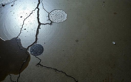 Moisture intrusion on concrete