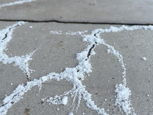 Salt damage on concrete