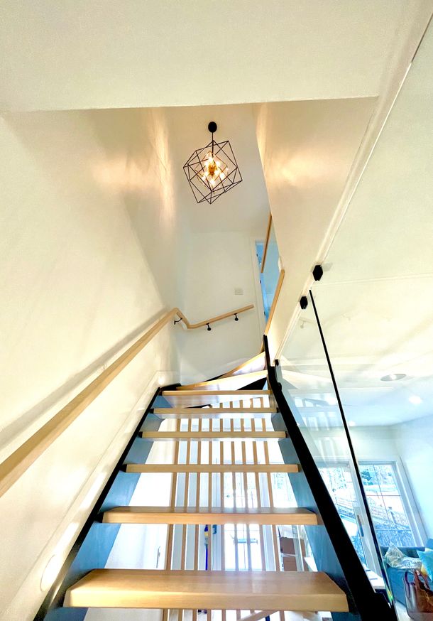 Freshly painted stairs